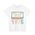 Custom T-Shirt - 1975 Love Retro Unisex Heavy Cotton Tee by Mynameispod