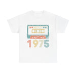 Custom T-Shirt - 1975 Love Retro Unisex Heavy Cotton Tee by Mynameispod