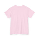 Back view of a pink unisex cotton graphic tee, perfect for casual wear and art lovers. My Name Is POD