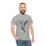 Man wearing Artistic Angel Graphic Tee showcasing a unique design, perfect for art lovers. Custom t-shirt by My Name Is POD.