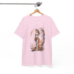 Bohemian Goddess Unisex Tee in pink with artistic design; perfect for casual wear or festivals. My Name Is POD