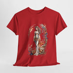 Bohemian Goddess graphic tee in red, perfect for casual wear and summer style. My Name Is POD