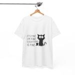 Custom T-Shirt - Catty Cool Tee - Everything's Fine by Mynameispod