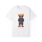 Custom T-Shirt - Denim Bear Graphic Tee - Unisex Garment - Dyed T-Shirt by Mynameispod