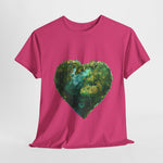 Custom T-Shirt - Eco - Love Heart: Sustainable Design for a Greener Tomorrow by Mynameispod