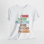 Custom T-Shirt - Father Role Model Tee, Gift for Dad, Unisex Cotton Shirt, Father's Day Present, Family Reunion Apparel, Everyday Wear by Mynameispod