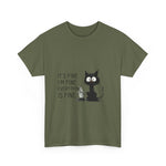 Custom T-Shirt - Feline Fine Tee: Humor for Cat Lovers! by Mynameispod