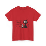 Custom T-Shirt - Feline Fine Tee: Humor for Cat Lovers! by Mynameispod