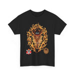 Custom T-Shirt - Flaming Cowboy Graphic Tee - Festival Ready! by Mynameispod