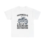 Custom T-Shirt - Joyful Journeys: Travel with a Happy Heart by Mynameispod
