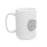 Custom Mug - Melodic Sips: Ceramic Guitar Vibes Mug by Mynameispod