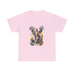 Custom T-Shirt - Mythical Guardian Unisex Heavy Cotton Tee, Graphic Tee, Angel Design Shirt, Fantasy Apparel, Gifts for Him/Her, Casual Wear by Mynameispod