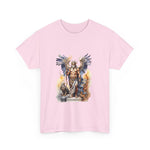 Custom T-Shirt - Mythical Guardian Unisex Heavy Cotton Tee, Graphic Tee, Angel Design Shirt, Fantasy Apparel, Gifts for Him/Her, Casual Wear by Mynameispod