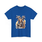 Custom T-Shirt - Mythical Guardian Unisex Heavy Cotton Tee, Graphic Tee, Angel Design Shirt, Fantasy Apparel, Gifts for Him/Her, Casual Wear by Mynameispod