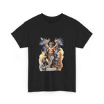 Custom T-Shirt - Mythical Guardian Unisex Heavy Cotton Tee, Graphic Tee, Angel Design Shirt, Fantasy Apparel, Gifts for Him/Her, Casual Wear by Mynameispod