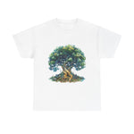 Custom T-Shirt - Nature - Inspired Unisex Heavy Cotton Tee - Majestic Tree Design by Mynameispod