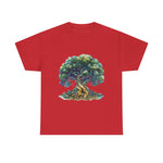 Custom T-Shirt - Nature - Inspired Unisex Heavy Cotton Tee - Majestic Tree Design by Mynameispod