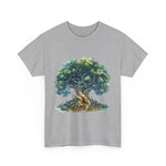 Custom T-Shirt - Nature - Inspired Unisex Heavy Cotton Tee - Majestic Tree Design by Mynameispod