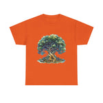 Custom T-Shirt - Nature - Inspired Unisex Heavy Cotton Tee - Majestic Tree Design by Mynameispod