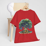 Custom T-Shirt - Nature - Inspired Unisex Heavy Cotton Tee - Majestic Tree Design by Mynameispod