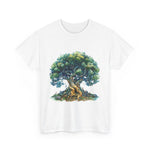 Custom T-Shirt - Nature - Inspired Unisex Heavy Cotton Tee - Majestic Tree Design by Mynameispod