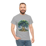 Custom T-Shirt - Nature - Inspired Unisex Heavy Cotton Tee - Majestic Tree Design by Mynameispod