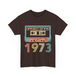 Custom T-Shirt - Retro 1973 Cassette Tee - Unisex Heavy Cotton by Mynameispod