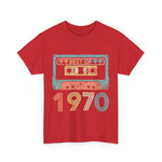 Custom T-Shirt - Retro Cassette 70s Unisex Cotton Tee by Mynameispod