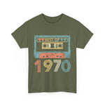 Custom T-Shirt - Retro Cassette 70s Unisex Cotton Tee by Mynameispod