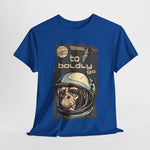 Custom T-Shirt - Retro Space Monkey: Boldly Go Adventure by Mynameispod