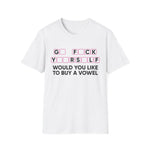Custom T-Shirt - Vowel Vex T-Shirt by Mynameispod
