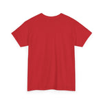 Red unisex cotton tee shirt, back view, perfect for casual wear and gifts, custom t-shirt and graphic tee, My Name Is POD.