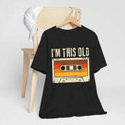 Retro Vintage Tee, I'm This Old T-Shirt, Unisex Short Sleeve Shirt, Birthday Gift, Nostalgic Apparel, Music Lover Shirt