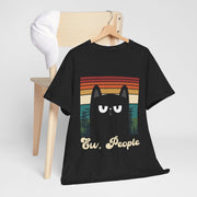Retro Cat Graphic Tee, Fun T-Shirt for Cat Lovers, Gift for Birthdays, Pet Owners, Unisex Heavy Cotton Shirt