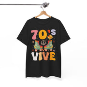 Retro 70's Graphic Tee, Vintage Style Cotton T-Shirt, Peace and Love Shirt, Perfect for Festivals and Casual Wear