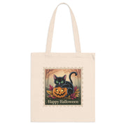 Halloween Cat Tote Bag, Trick or Treat Bag, Fall Tote, Eco-Friendly Shopping Bag, Cat Lover Gift, Spooky Season Accessory