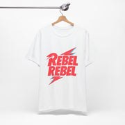 Rebel Rebel Tee, Graphic T-Shirt, Casual Wear, Gifts for Music Lovers, Unisex Shirt for Festivals, Birthday Gift Idea