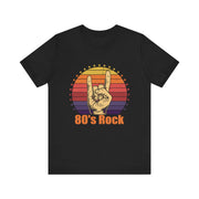 80's Rock Unisex Tee - Nostalgic Short Sleeve Shirt for Music Lovers, Concerts, Festivals, Casual Wear, Gift for Her/Him