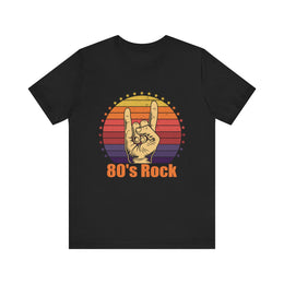 80's Rock Unisex Tee - Nostalgic Short Sleeve Shirt for Music Lovers, Concerts, Festivals, Casual Wear, Gift for Her/Him
