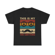 Retro 70s Costume Tee, Vintage Graphic Shirt, Unisex Cotton T-Shirt, Festival Apparel, Halloween Outfit, Music Event Wear