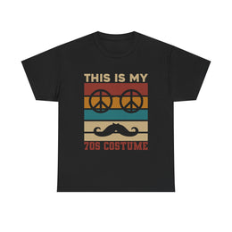Retro 70s Costume Tee, Vintage Graphic Shirt, Unisex Cotton T-Shirt, Festival Apparel, Halloween Outfit, Music Event Wear