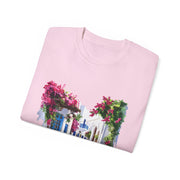Charming Floral Scene Tee, Summer Vibes Shirt, Gift for Travel Lovers, Casual Cotton Top, Relaxed Fit T-Shirt