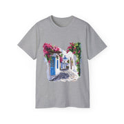Charming Floral Scene Tee, Summer Vibes Shirt, Gift for Travel Lovers, Casual Cotton Top, Relaxed Fit T-Shirt