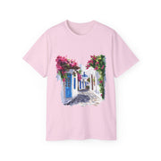 Charming Floral Scene Tee, Summer Vibes Shirt, Gift for Travel Lovers, Casual Cotton Top, Relaxed Fit T-Shirt