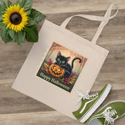 Halloween Cat Tote Bag, Trick or Treat Bag, Fall Tote, Eco-Friendly Shopping Bag, Cat Lover Gift, Spooky Season Accessory