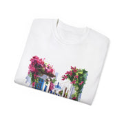 Charming Floral Scene Tee, Summer Vibes Shirt, Gift for Travel Lovers, Casual Cotton Top, Relaxed Fit T-Shirt