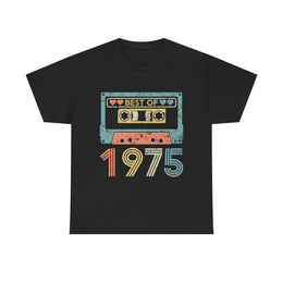 Custom T-Shirt - 1975 Love Retro Unisex Heavy Cotton Tee by Mynameispod
