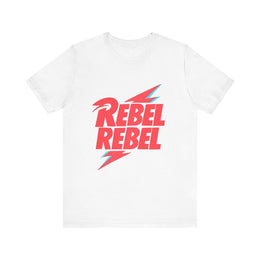 Rebel Rebel Tee, Graphic T-Shirt, Casual Wear, Gifts for Music Lovers, Unisex Shirt for Festivals, Birthday Gift Idea