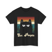 Retro Cat Graphic Tee, Fun T-Shirt for Cat Lovers, Gift for Birthdays, Pet Owners, Unisex Heavy Cotton Shirt