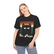 Retro Cat Graphic Tee, Fun T-Shirt for Cat Lovers, Gift for Birthdays, Pet Owners, Unisex Heavy Cotton Shirt